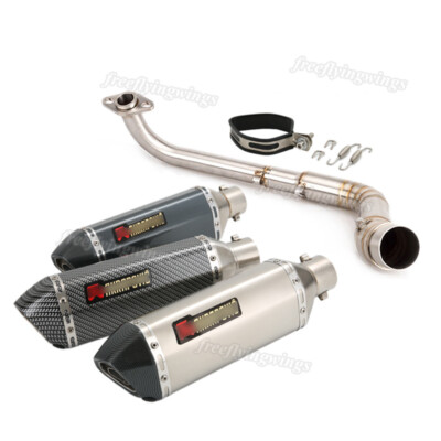 For Yamaha NMAX125 155 NVX AEROX155 Full System Exhaust Front Pipe Tail Muffler
