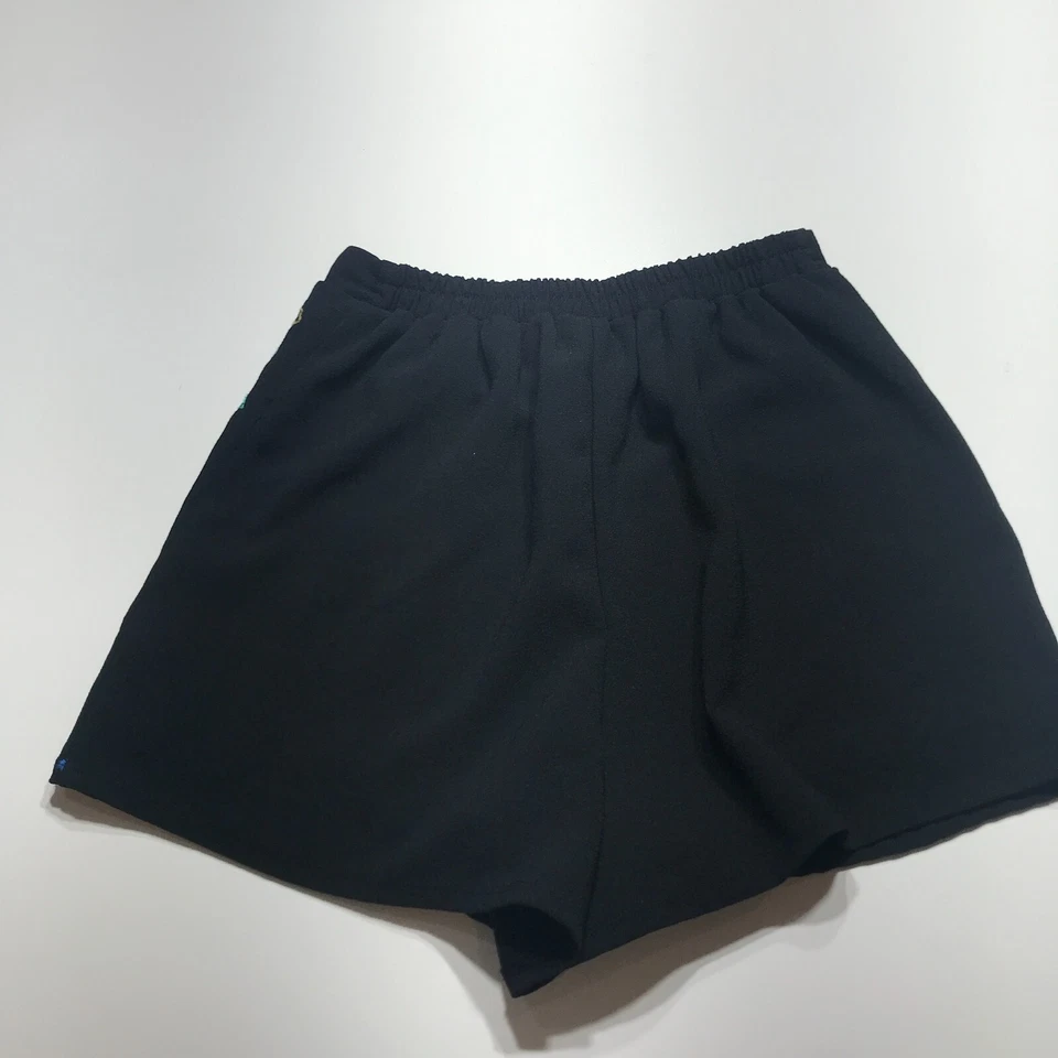 Pantalones Cortos Xhilaration Mujer Talla XS Negros con Colorido Floral Bordado Cintura Alta Foto 3 de 4