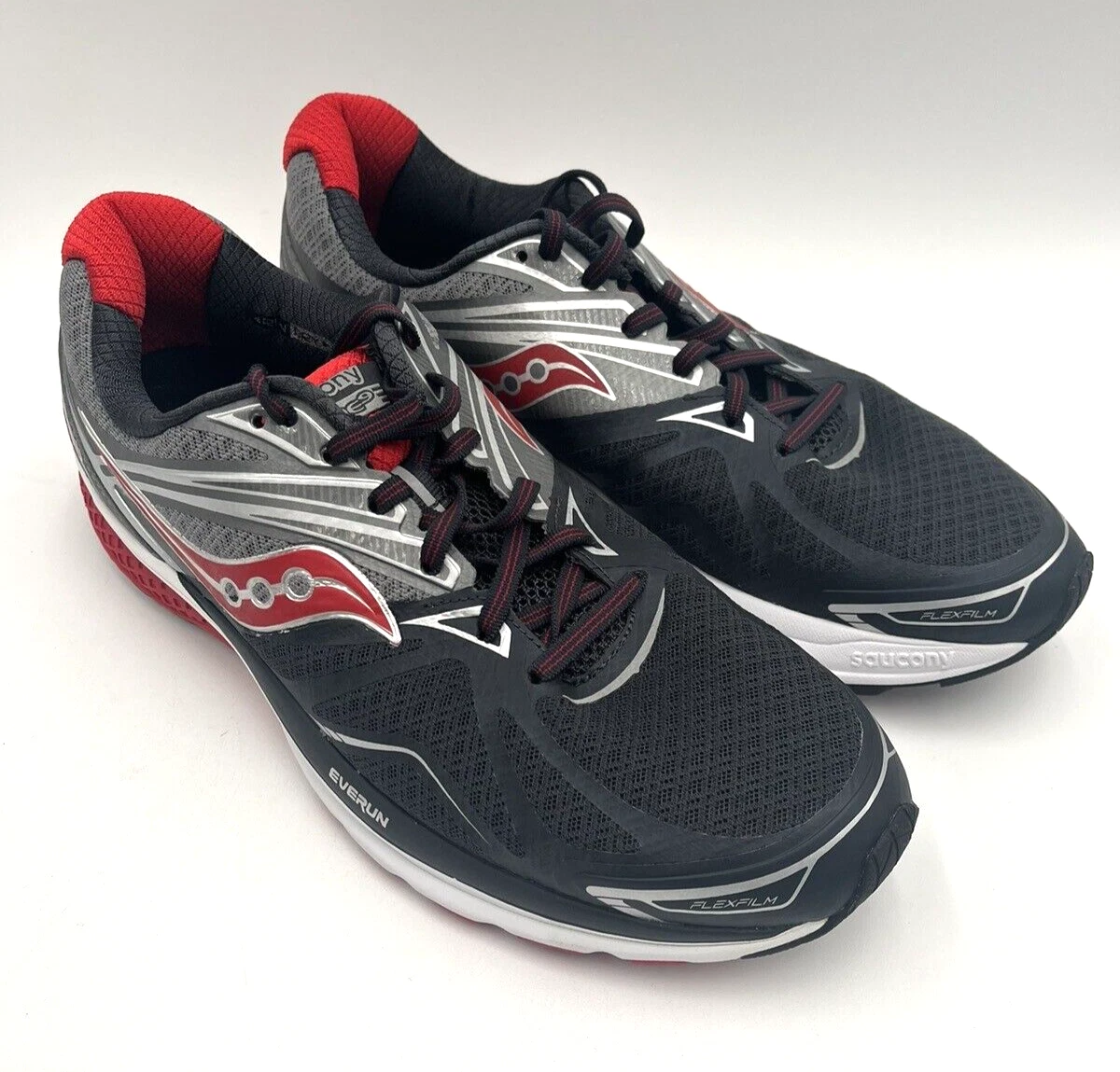 NEW Saucony RIDE 9 Men s Running Shoe Grey Black Red US Size 11.5 NIB