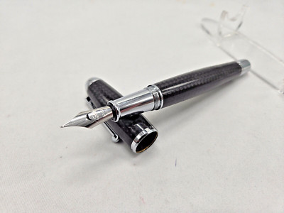 MONTEVERDE USA Super Mega Carbon Fiber/Chrome Trim  Fountain Pen EF Nib