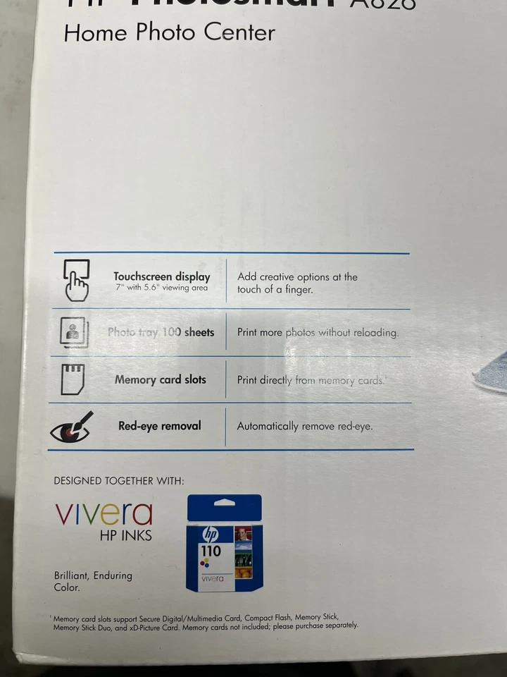 HP HEWLETT PACKARD PHOTOSMART A826 HOME PHOTO CENTER Printer NIB - Image 2 of 4