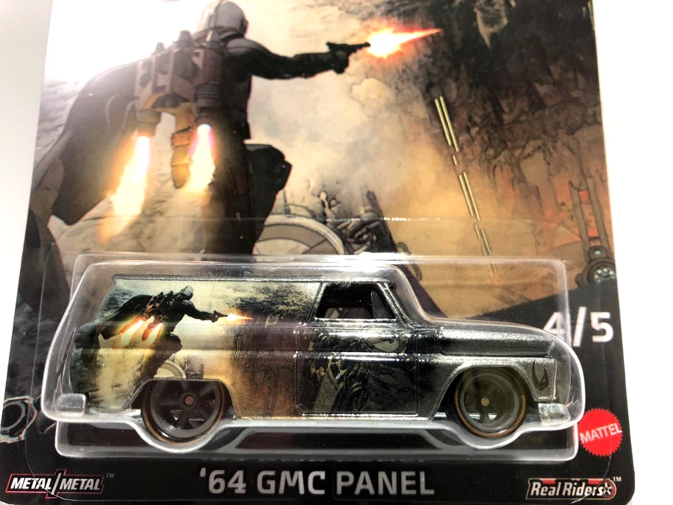 Hot Wheels Star Wars MANDALORIAN, Set of 2 Cars, NEW CIB, 59 Chevy and 64 GMC - Image 3 of 4