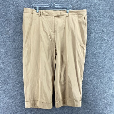 New George Cropped Pants Women 20W Plus Beige High Rise