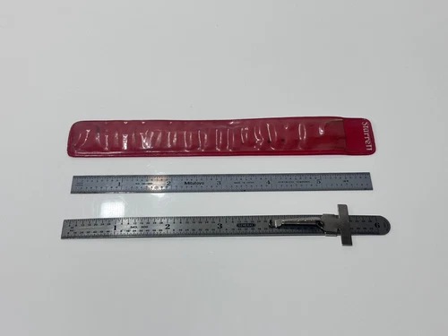 Mitutoyo 182-202 Stainless Steel Rule 6" 16R With Pouch Made & General 300 Rule