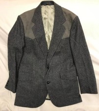 Pendleton Wool Western Sport Coat Blazer Gray Men 42 Long See Description 