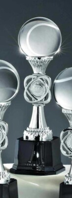 1 Tennis Glaspokal Ball Noblesseglas Höhe 26,5cm mit Gravur  #3 (Turnier Sport)