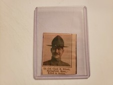 Lieutenant Colonel Clark R. Elliott Springfield Mass 1919 World War 1 WW1 Hero