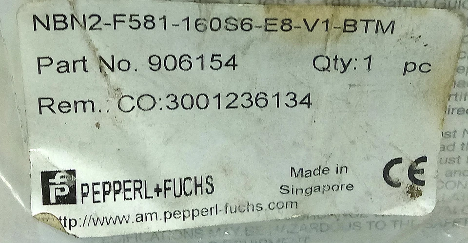 Pepperl & Fuchs BN2-F581-160S6-E8-V1 BTM 10-30 V DC Inductive Proximity Sensor - Image 3 of 3