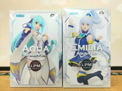 Re:zero Konosuba Collaboration Figur Emilia & Aqua Ver. 2er Set SEGA