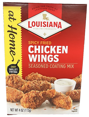 Louisiana at Home Spicy Fried Chicken Wings Seasoned Coating Mix 4 oz