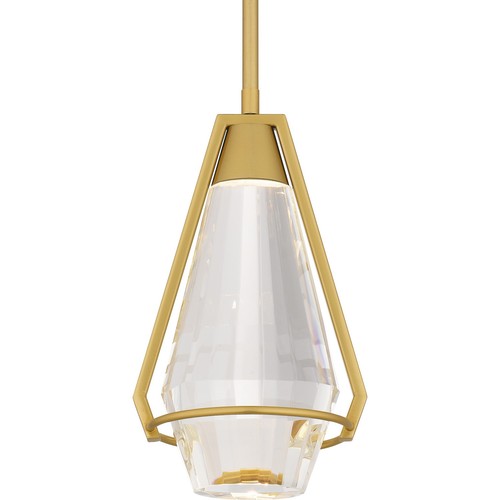 Brushed Gold LED Mini Pendant from the Luca Collection - Picture 5 of 6
