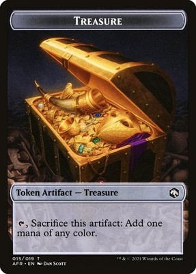 Treasure // Mordenkainen (018) Foil Token Adventures in the Forgotten Realms MTG
