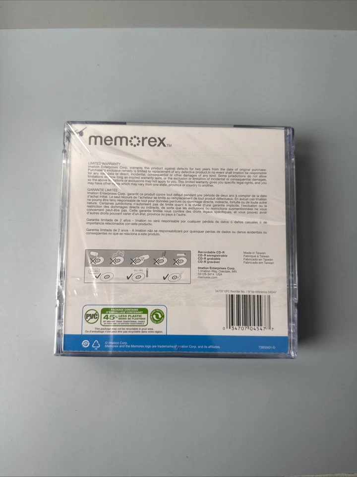 Memorex CD-R 8 Pack 52 X 700 MB 80 Minutes New Discs and paper sleeves blank - Image 3 of 4