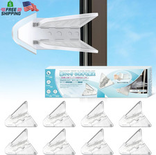 8 Pack Sliding Door Lock Baby Proofing, Child Proof Safety Closet Locks Clear Wi