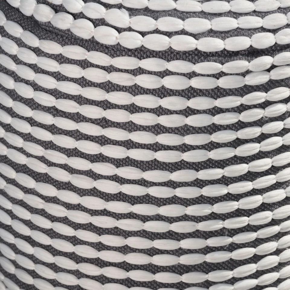 River Water Resistant Handcrafted Cylindrical Pouf - Image 3 of 4