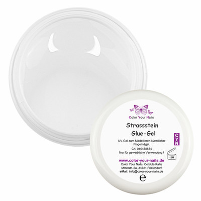 Strassstein Glue-Gel im Tiegel. Fixiert zuverlässig Strassteine & Nailart!