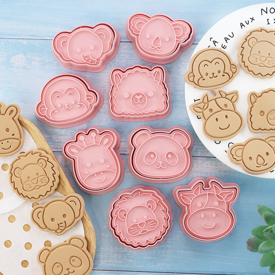 Cartoon Animal Cookie Set 8pcs - PP Baking Tools for Cookies Cakes ...