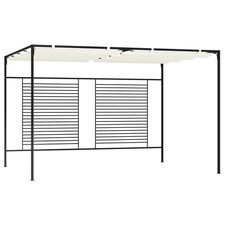 Belvédère avec Auvent Rétractable 3x4x2,3 m Crème 180 g/m² Tonnelle vidaXL
