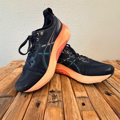 ASICS Gel-Kayano 30 Running Shoes Black Orange 4D Guidance System Sneakers