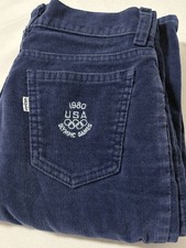 Vintage Levi's 1980 USA OLYMPIC GAMES Pants Corduroy Straight 28x34 White Tab