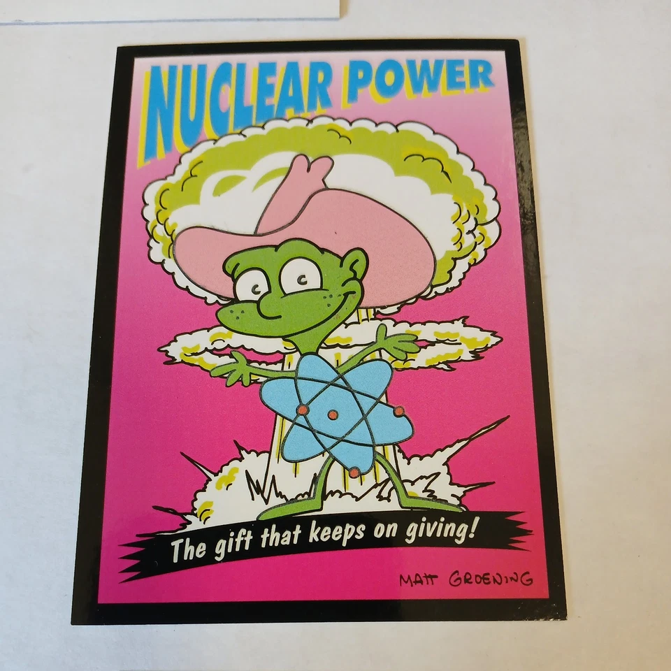 1993 Skybox Simpsons Glow In The Dark Cards Set of 4 Complete - Image 3 of 4