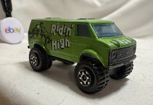 Vintage Matchbox Lesney 4x4 Green Chevy Van "Ridin' High" 1981 Made in England