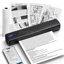 Wireless Portable A4 Bluetooth Thermal Printer Inkless Letter Thermal Printer UK