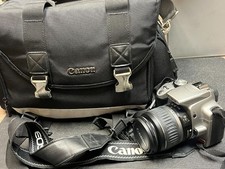 Canon EOS DSLR Camera Kit W/18-55mm and 75-300mm Lenses Bag Cards Tested Lot