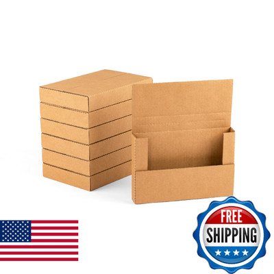 YUSHYIJIE 50 Pack 9x6x1.3 inch Small Shipping Boxes, Multi-Depth Flat Cardboard 