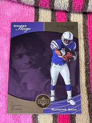 1999 UPPER DECK OVATION CENTER STAGE RC #CS8 EDGERRIN JAMES FOOTBALL NMMT ROOKIE - Photo 1/2