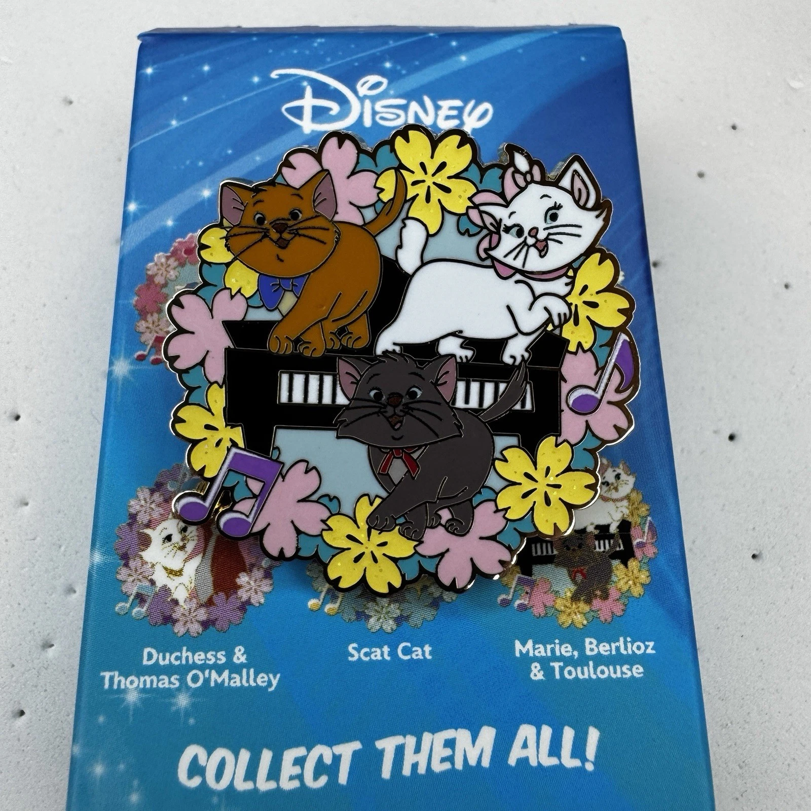 Disney Aristocats Marie Berlioz Toulouse DPB Floral Mystery Pin LE 200 Pin Blog