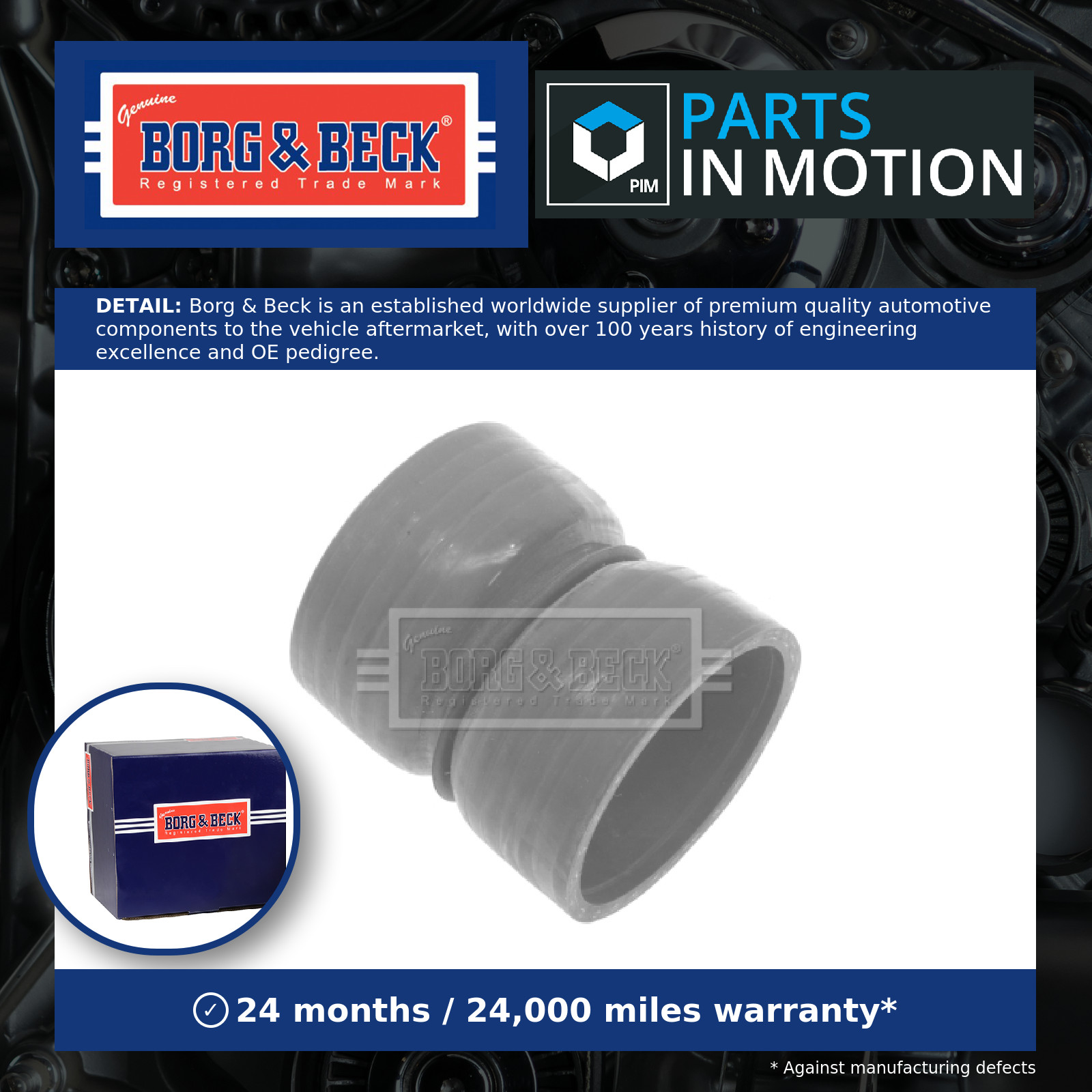 Turbo Hose BTH1248 Borg & Beck Charger 0382FE 0382PZ Genuine Quality Guaranteed