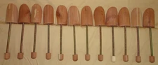 Lot 12 / 6 Pair - Womens Cedar Wood Shoe Tree Forms Shapers / Size Adjustable