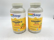 Solaray Buffered Vitamin C Chewable 485mg 100 Chewables Orange Flavor - 2 Pack