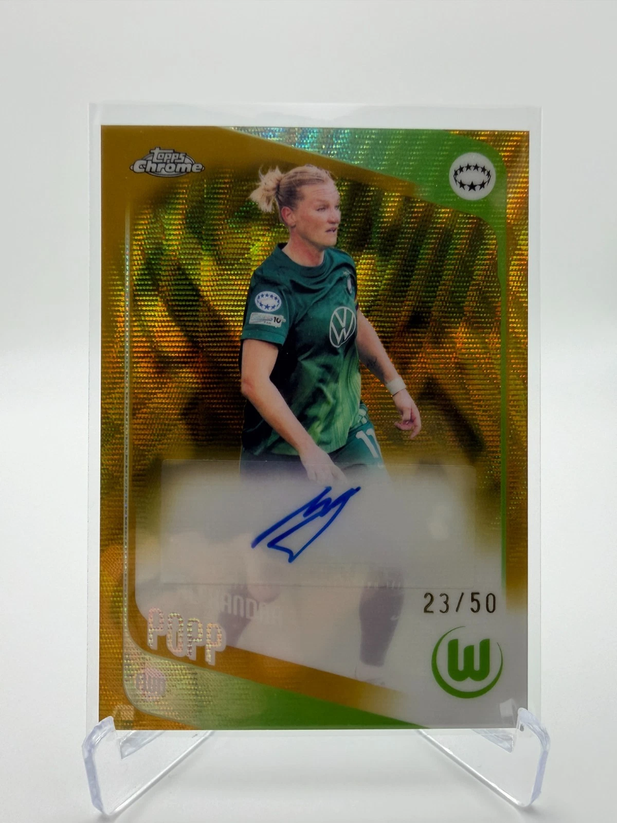 2025-26 Chrome UEFA Women's UWCL Alexandra Popp Gold Wave /50