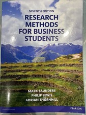 Research Methods for Business Students Mark Saunders, Philip Lewis, Adrian T