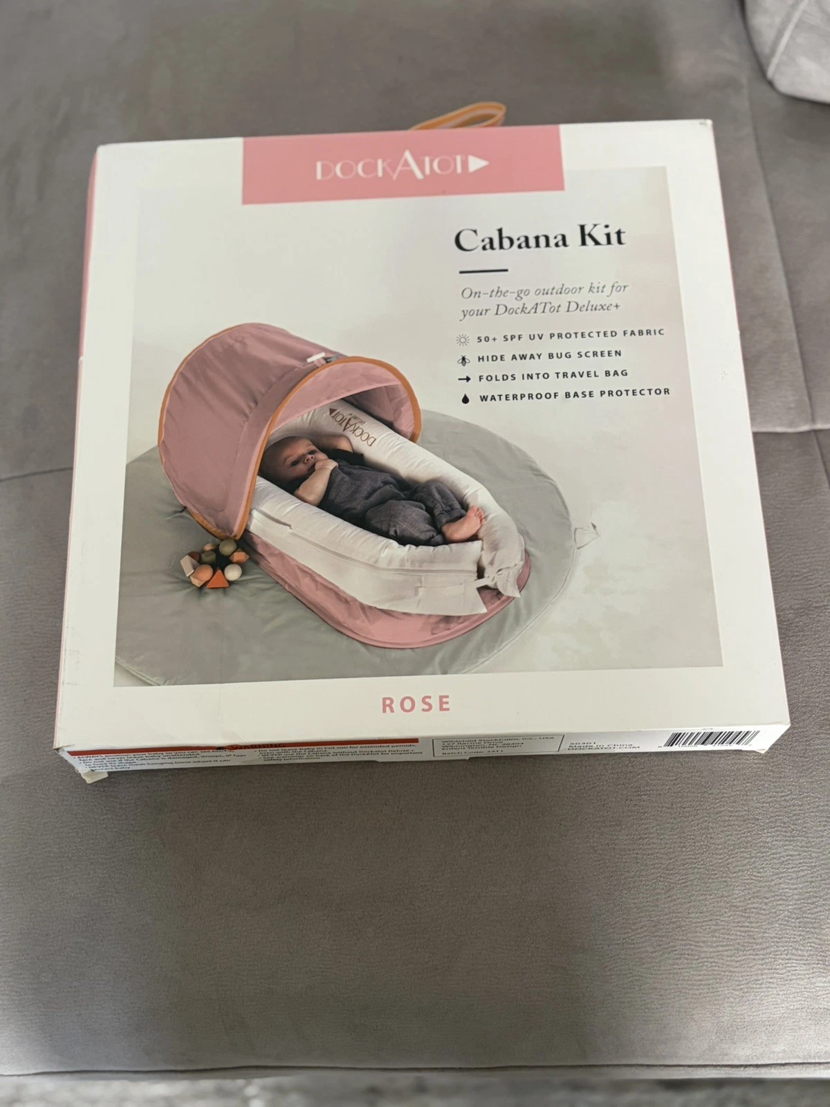 DockATot Cabana Kit for Deluxe+ Dock (Rose), Bug Screen Waterproof SPV UV NEW