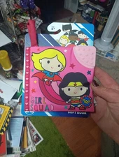 DC Warner Brothers Girl Squad Soft Book Interactive Crinkle Teething Infant Baby