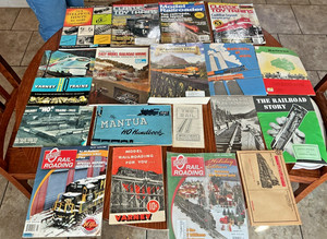 18 Ho model railroad magazines, brochures, catalogs, General Info and guides