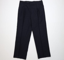 Vintage 70s Streetwear Mens 34x30 Lightweight Wool Knit Wide Leg Chino Pants USA