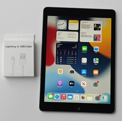 Apple iPad Air 64GB 9.7'' Wi-Fi Silver iOS 15.8.5 - Battery 91% - EXCELLENT