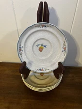 International China Stoneware - Marmalade Strawberry Goose - 4 Saucers