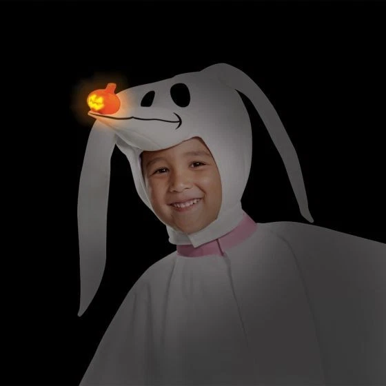 ZERO Toddler SMALL 2T Costume NEW w/Cape & Headpiece w/Lightup Pumpkin Nose - Image 2 of 4