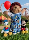 Vintage restored boy Canbage Pwtch with freckles and auburn hair/custom overalls