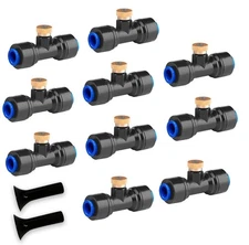 HOMENOTE 10 Pack Brass Misting Nozzles for Outdoor Cooling System, Mister Rep...