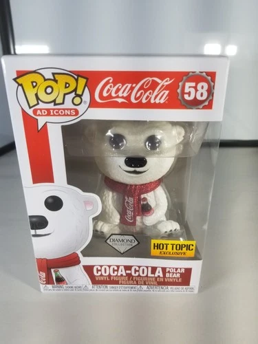 Funko Pop! Vinyl: Ad Icons - Coca-Cola Polar Bear (Diamond Glitter) Hot Topic 58