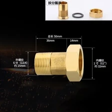 1Pcs 1" *3/4" Brass Connection straight Male Pipe Adapter Water Meter Adapter