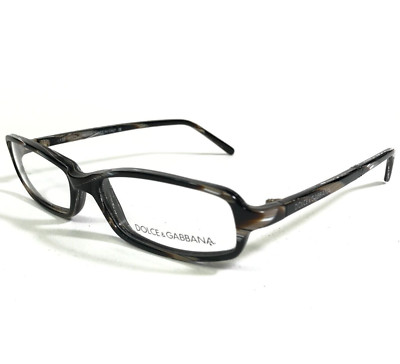 Dolce & Gabbana Brille Rahmen DG 551 636 Schwarz Braune Gestreift Horn 53-14-135