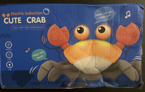 NEW CUTE CRAB electric induction crawling crab toy w/ music LED light up - Picture 2 of 3