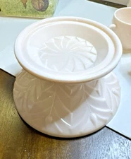 Vintage Jeannette "Shell Pink" Milk Glass Punch Bowl Base Only